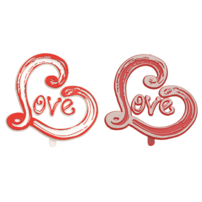 Cœurs Love : Plaque en plastique en forme de cœur, écriture "Love" 144 pièces Dimensions : L.7,8 cm Matière : plastique Couleur : rouge et blanc Référence : 473 Thème : Saint Valentin, amour - Mondo Déco entreprise française