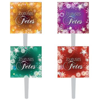 sujets joyeuses fêtes clignotants : Sujet lumineux, clignotant 200 pièces Différents modèles - Assortiment aléatoire Sur pique en plastique Dimensions hors pique : H. de 3,3 cm Matière : plastique Couleur : multicolore Référence : 3062 Décors pâtissiers, déco gâteaux, bûches de noël, Thème : Fêtes de fin d'année - Mondo Déco entreprise française