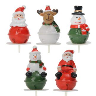 Personnages Noël grelot en résine : 100 pièces Assortiment aléatoire Sur pique en plastique Dimensions hors pique : H.de 3,9 à 4,6 cm Matière : résine Couleur : vert et blanc, rouge et blanc Référence : 3071 Décors pâtissiers - Déco gâteau - Thème : Fêtes de fin d'année - Mondo Déco entreprise française