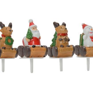 Wagons de Noël en résine : 204 pièces Assortiment aléatoire Sur pique en plastique Dimensions hors pique : H.4 cm Matière : résine Couleur : multicolore Référence : 3080 Décors pâtissiers Thème : Fêtes de fin d'année - Mondo Déco entreprise française