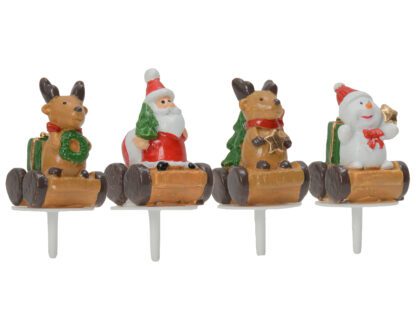 Wagons de Noël en résine : 204 pièces Assortiment aléatoire Sur pique en plastique Dimensions hors pique : H.4 cm Matière : résine Couleur : multicolore Référence : 3080 Décors pâtissiers Thème : Fêtes de fin d'année - Mondo Déco entreprise française