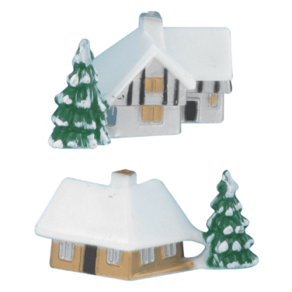 Chalets dorés et argentés : 144 pièces Sur pique en plastique Dimensions hors pique : H.2,5 cm L.5,5 cm Matière : plastique Couleur : doré, argenté, vert Référence : 318A Décors pâtissiers Thème : Fêtes de fin d'année - Mondo Déco entreprise française