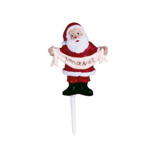 Pères-noël banderole "Joyeux Noël" : 144 pièces Sur pique en plastique Dimensions hors pique : H.4,5 cm Matière : plastique Couleur : rouge, blanc, noir Référence : 340 Décors pâtissiers Thème : Fêtes de fin d'année - Mondo Déco entreprise française