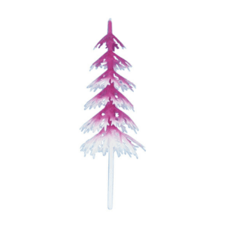 Sapins blancs et fuchsias: 144 pièces Dimensions : H.4,5 cm - Ø 3 cm Matière : plastique Couleur : rose et blanc Référence : 3010 Décors pâtissiers Thème : Fêtes de fin d'année - Mondo Déco