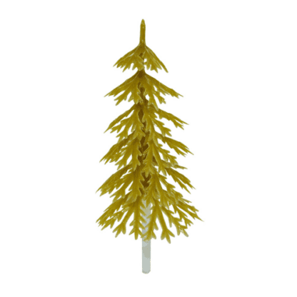 sapins or, sapin doré : 144 pièces Dimensions : H.4,5 cm - Ø 3 cm Matière : plastique Couleur : multicolore Référence : 305 Décors pâtissiers Thème : Fêtes de fin d'année - Mondo Déco entreprise française