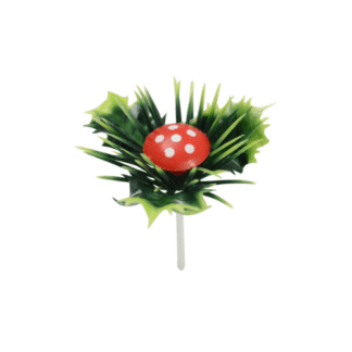 Houx champignon : 144 pièces Dimensions : Ø 6 cm Matière : plastique Couleur : rouge, blanc, vert Référence : 321 Décors pâtissiers Thème : Fêtes de fin d'année - Mondo Déco entreprise française